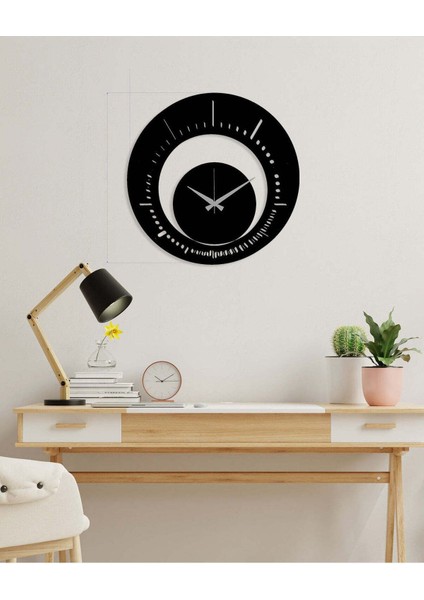 Serisi Metal Duvar Saati -Ev Dekorasyon - 40 X 40 - Cm - Siyah - Clock-173 fırsatları
