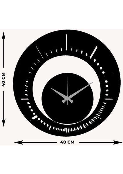 Serisi Metal Duvar Saati -Ev Dekorasyon - 40 X 40 - Cm - Siyah - Clock-173 indirimleri