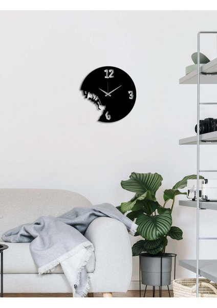 Yap&Boz Metal Duvar Saati -Ev Dekorasyon - 40 X 40 - Cm - Siyah - Clock-177 fırsatları