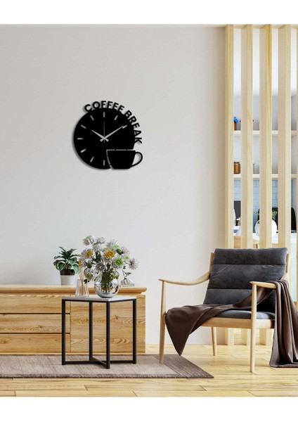 Coffee Metal Duvar Saati -Ev Dekorasyon - 35 X 35 - Cm - Siyah - Clock-231 fiyatları