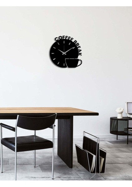 Coffee Metal Duvar Saati -Ev Dekorasyon - 35 X 35 - Cm - Siyah - Clock-231 fırsatları