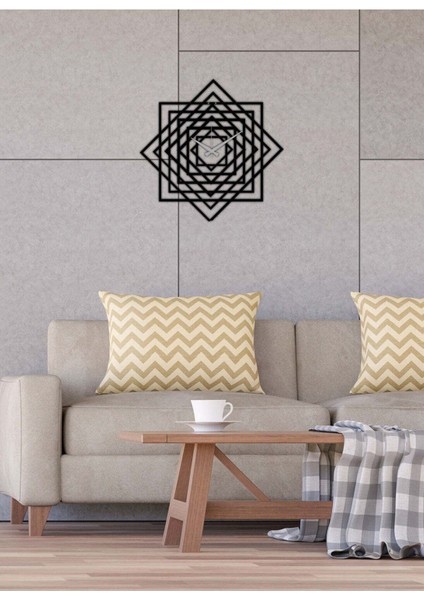 Mandala Metal Duvar Saati -Ev Dekorasyon - 50 X 50 - Cm - Siyah - Clock-120 fiyatları
