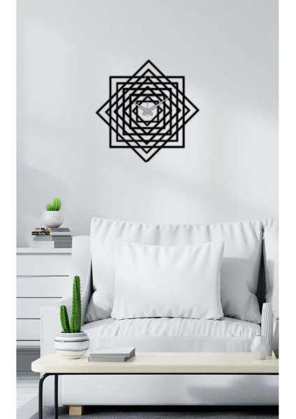 Mandala Metal Duvar Saati -Ev Dekorasyon - 50 X 50 - Cm - Siyah - Clock-120 fırsatları