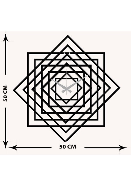 Mandala Metal Duvar Saati -Ev Dekorasyon - 50 X 50 - Cm - Siyah - Clock-120 indirimleri