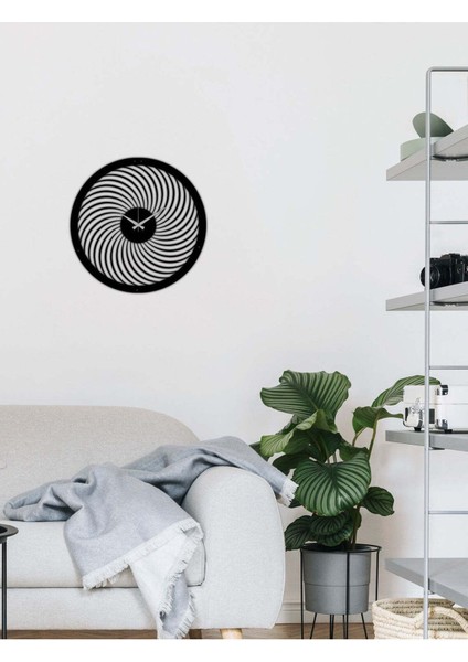 Simetri Metal Duvar Saati -Ev Dekorasyon - 50 X 50 - Cm - Siyah - Clock-131 fiyatları