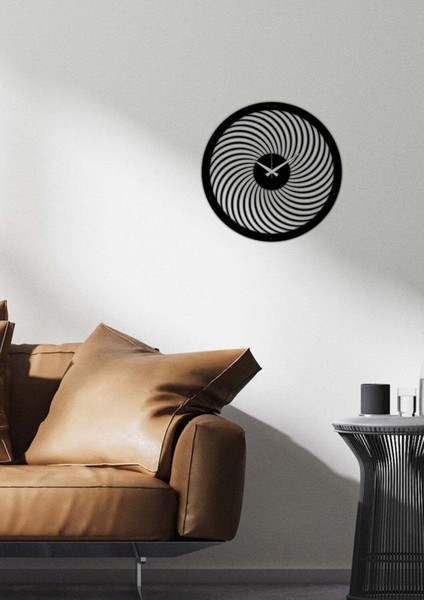 Simetri Metal Duvar Saati -Ev Dekorasyon - 50 X 50 - Cm - Siyah - Clock-131 modelleri