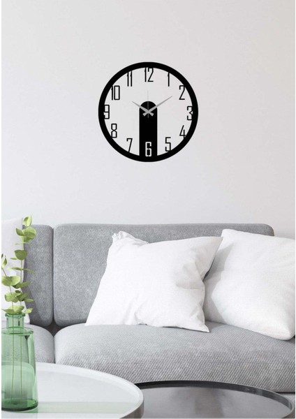 Clasic Metal Duvar Saati -Ev Dekorasyon - 40 X 40 - Cm - Siyah - Clock-196 fiyatları