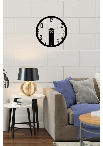 Clasic Metal Duvar Saati -Ev Dekorasyon - 40 X 40 - Cm - Siyah - Clock-196 fırsatları