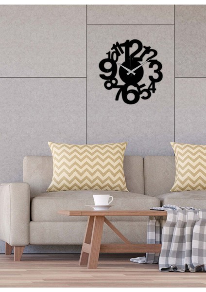 Serisi Metal Duvar Saati -Ev Dekorasyon - 50 X 50 - Cm - Siyah - Clock-016 fiyatları