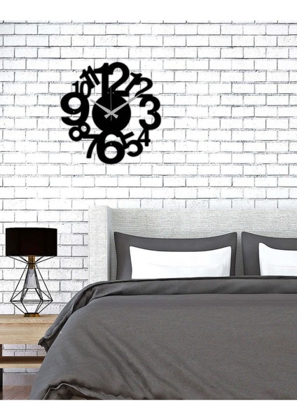 Serisi Metal Duvar Saati -Ev Dekorasyon - 50 X 50 - Cm - Siyah - Clock-016 modelleri