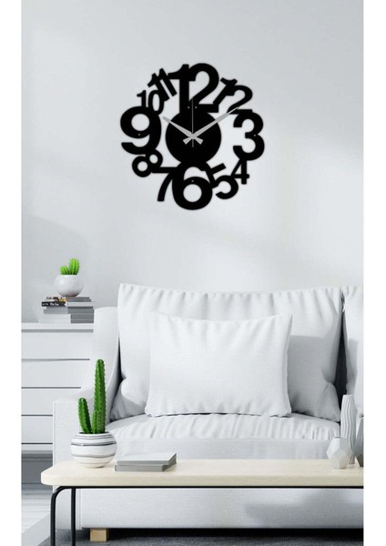 Serisi Metal Duvar Saati -Ev Dekorasyon - 50 X 50 - Cm - Siyah - Clock-016 fırsatları