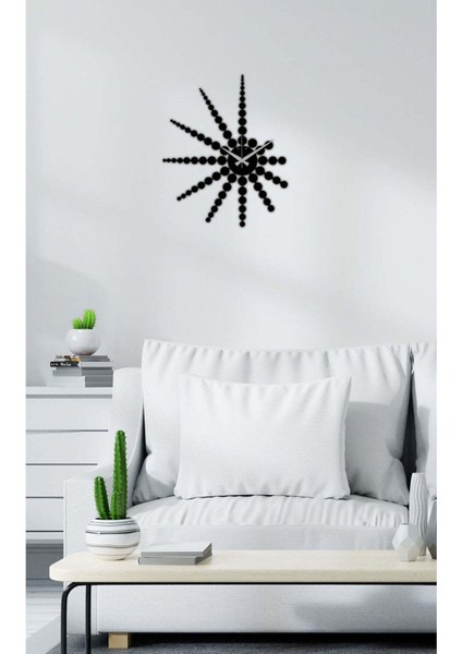 Modern Art Metal Duvar Saati -Ev Dekorasyon - 50 X 40 - Cm - Siyah - Clock-145 fiyatları