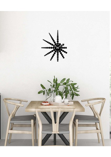 Modern Art Metal Duvar Saati -Ev Dekorasyon - 50 X 40 - Cm - Siyah - Clock-145 modelleri