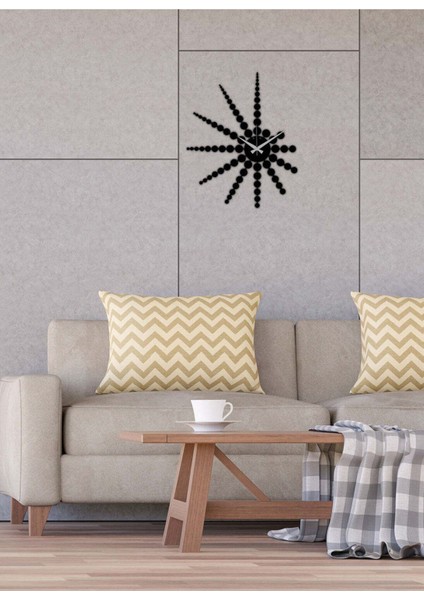 Modern Art Metal Duvar Saati -Ev Dekorasyon - 50 X 40 - Cm - Siyah - Clock-145 fırsatları