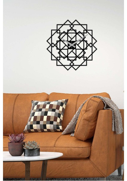 Modern Metal Duvar Saati -Ev Dekorasyon - 50 X 50 - Cm - Siyah - Clock-048 fırsatları