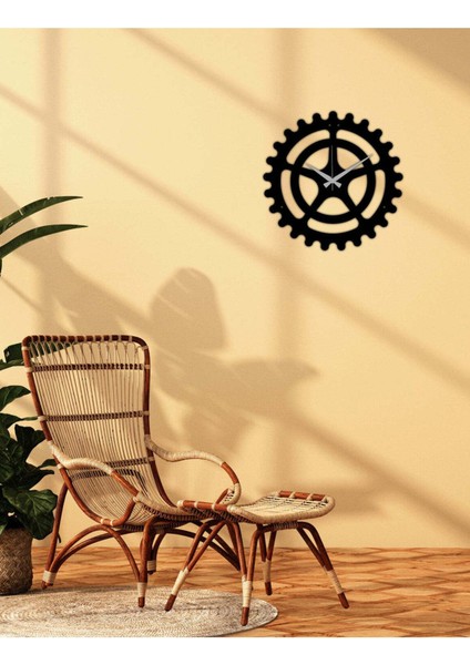 Gearwheel Metal Saat -Ev Dekorasyon - 40 X 40 - Cm - Siyah - Clock-064 fiyatları