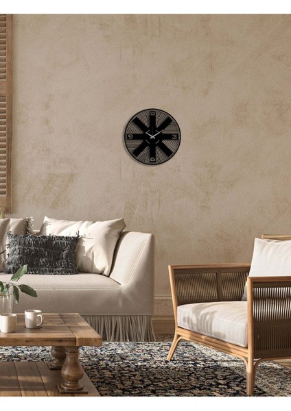 Serisi Metal Duvar Saati -Ev Dekorasyon - 50 X 50 - Cm - Siyah - Clock-184 fiyatları
