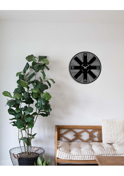 Serisi Metal Duvar Saati -Ev Dekorasyon - 50 X 50 - Cm - Siyah - Clock-184 modelleri