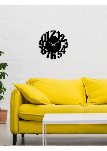 Modern Number Metal Duvar Saati -Ev Dekorasyon - 40 X 40 - Cm - Siyah - Clock-207 fiyatları