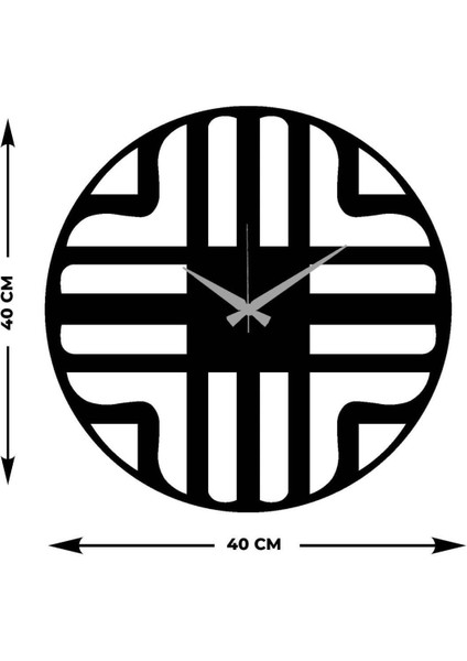 Serisi Metal Duvar Saati -Ev Dekorasyon - 40 X 40 - Cm - Siyah - Clock-258 indirimleri
