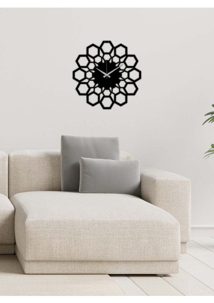 Petekli Metal Duvar Saati -Ev Dekorasyon - 50 X 50 - Cm - Siyah - Clock-103 fiyatları