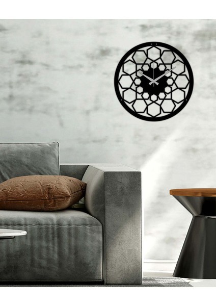 Petekli Duvar Saati -Ev Dekorasyon - 40 X 40 - Cm - Siyah - Clock-056 fiyatları