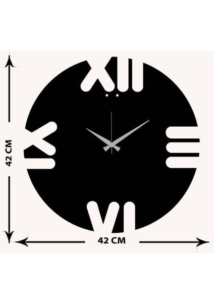 Modern Art Metal Duvar Saati -Ev Dekorasyon - 42 X 42 - Cm - Siyah - Clock-137 indirimleri