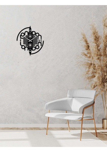 London Metal Duvar Saati -Ev Dekorasyon - 50 X 55 - Cm - Siyah - Clock-029 fiyatları