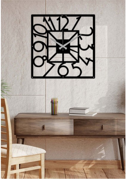 Seri Metal Duvar Saati -Ev Dekorasyon - 40 X 40 - Cm - Siyah - Clock-038 fiyatları