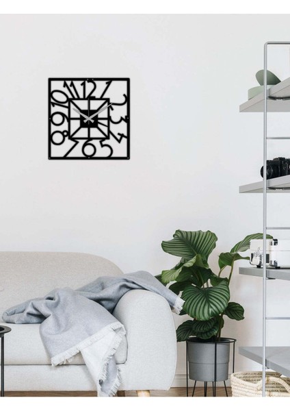 Seri Metal Duvar Saati -Ev Dekorasyon - 40 X 40 - Cm - Siyah - Clock-038 fırsatları