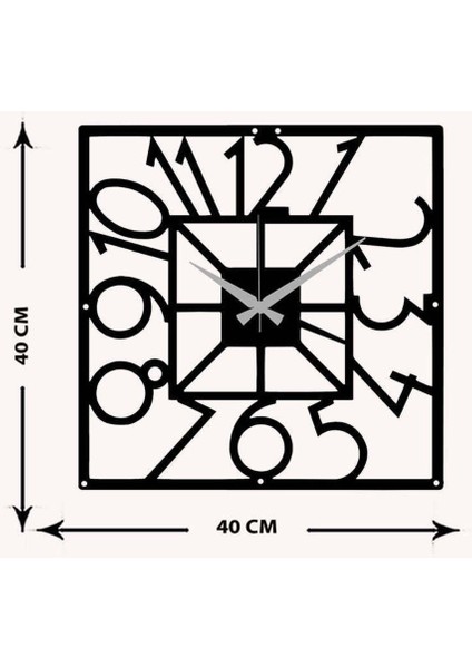 Seri Metal Duvar Saati -Ev Dekorasyon - 40 X 40 - Cm - Siyah - Clock-038 indirimleri
