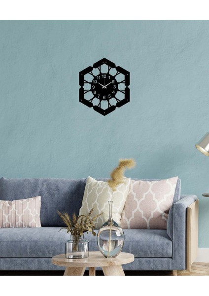 Serisi Metal Duvar Saati -Ev Dekorasyon - 50 X 43 - Cm - Siyah - Clock-042 fiyatları
