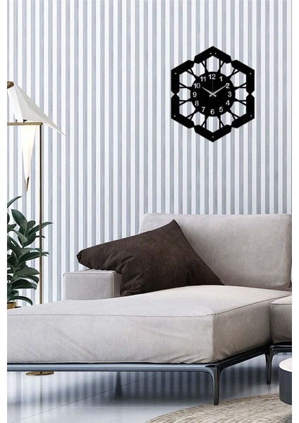 Serisi Metal Duvar Saati -Ev Dekorasyon - 50 X 43 - Cm - Siyah - Clock-042 modelleri
