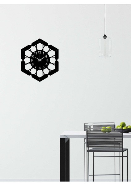 Serisi Metal Duvar Saati -Ev Dekorasyon - 50 X 43 - Cm - Siyah - Clock-042 fırsatları