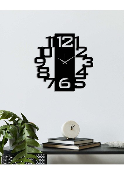Modern Number Metal Duvar Saati -Ev Dekorasyon - 50 X 50 - Cm - Siyah - Clock-227 fırsatları