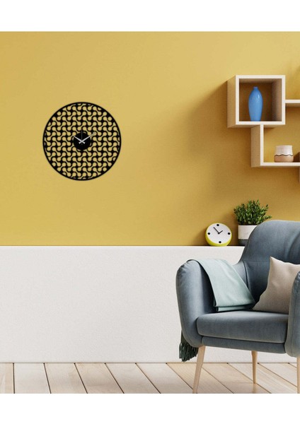 Dekoratif Metal Duvar Saati -Ev Dekorasyon - 50 X 50 - Cm - Siyah - Clock-160 modelleri