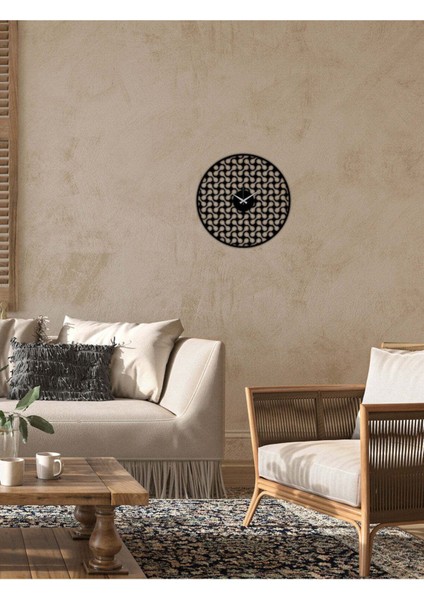 Dekoratif Metal Duvar Saati -Ev Dekorasyon - 50 X 50 - Cm - Siyah - Clock-160 fırsatları