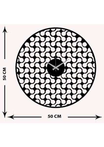 Dekoratif Metal Duvar Saati -Ev Dekorasyon - 50 X 50 - Cm - Siyah - Clock-160 indirimleri