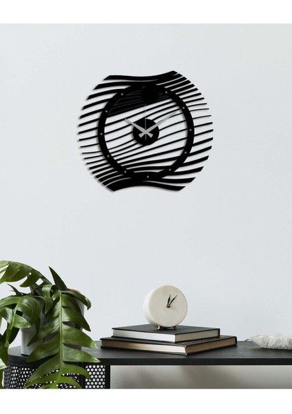 Modern Art Metal Duvar Saati -Ev Dekorasyon - 40 X 40 - Cm - Siyah - Clock-178 fiyatları
