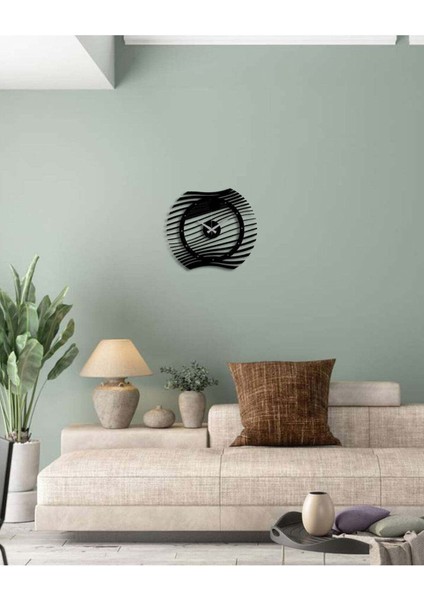 Modern Art Metal Duvar Saati -Ev Dekorasyon - 40 X 40 - Cm - Siyah - Clock-178 fırsatları