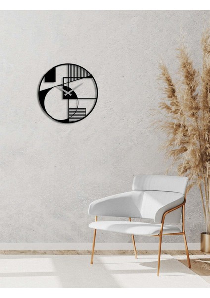 Modern Art Metal Duvar Saati -Ev Dekorasyon - 50 X 50 - Cm - Siyah - Clock-217 modelleri