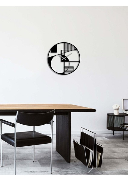 Modern Art Metal Duvar Saati -Ev Dekorasyon - 50 X 50 - Cm - Siyah - Clock-217 fırsatları
