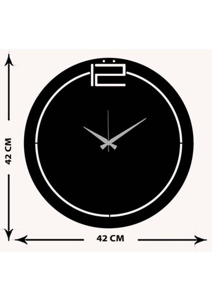 Serisi Metal Duvar Saati -Ev Dekorasyon - 42 X 42 - Cm - Siyah - Clock-138 indirimleri