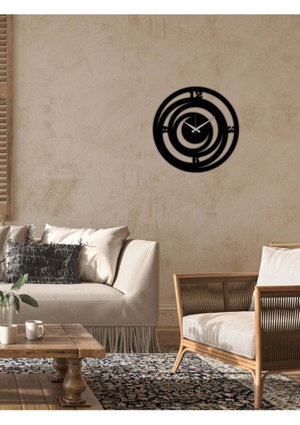 Serisi Metal Duvar Saati -Ev Dekorasyon - 40 X 40 - Cm - Siyah - Clock-058 fiyatları