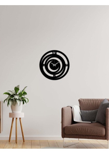 Serisi Metal Duvar Saati -Ev Dekorasyon - 40 X 40 - Cm - Siyah - Clock-058 modelleri