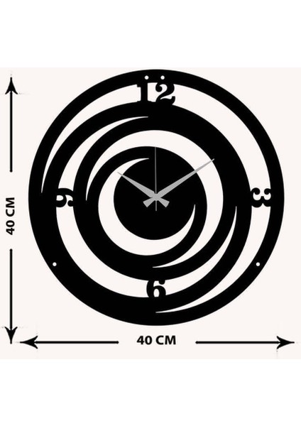 Serisi Metal Duvar Saati -Ev Dekorasyon - 40 X 40 - Cm - Siyah - Clock-058 indirimleri