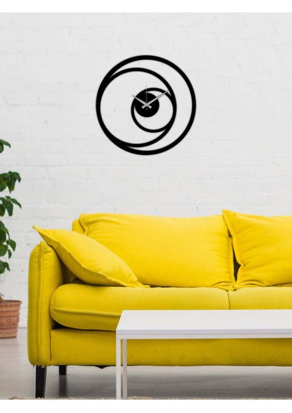 Dairesel Metal Duvar Saati -Ev Dekorasyon - 42 X 42 - Cm - Siyah - Clock-073 fiyatları