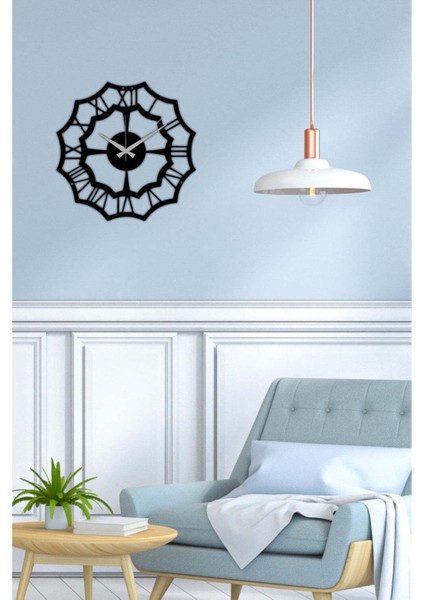 Serisi Metal Duvar Saati -Ev Dekorasyon - 50 X 43 - Cm - Siyah - Clock-057 modelleri