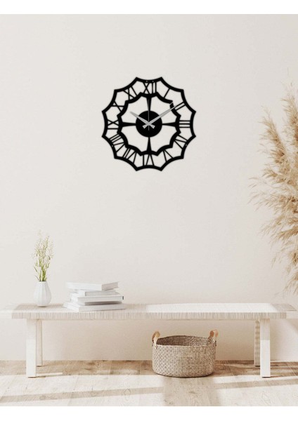 Serisi Metal Duvar Saati -Ev Dekorasyon - 50 X 43 - Cm - Siyah - Clock-057 fırsatları