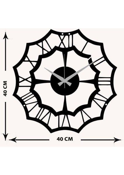 Serisi Metal Duvar Saati -Ev Dekorasyon - 50 X 43 - Cm - Siyah - Clock-057 indirimleri